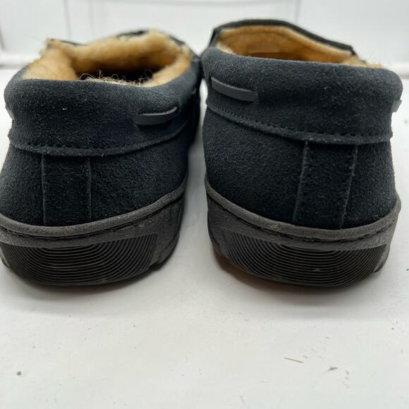Eddie Bauer Suede Memory Foam Slippers Mens XXL 13 Blue West Haven - Picture 6 of 8